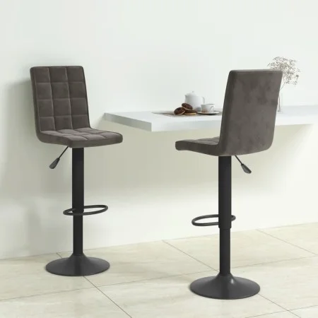 Küchenhocker 2 Einheiten dunkelgrauer Samt von vidaXL, Küchenhocker - Ref: Foro24-335764, Preis: 120,43 €, Rabatt: %