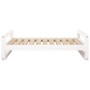 Cama para perros madera maciza de pino blanco 95,5x65,5x28 cm