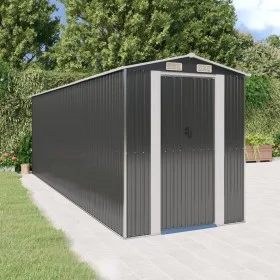 Garden shed anthracite galvanized steel 192x606x223 cm by vidaXL, Sheds - Ref: Foro24-3147454, Price: 844,96 €, Discount: %