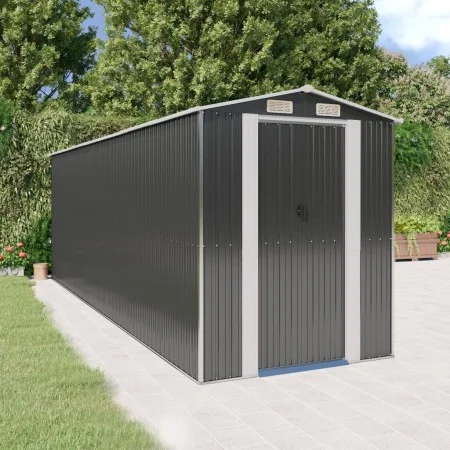 Garden shed anthracite galvanized steel 192x606x223 cm by vidaXL, Sheds - Ref: Foro24-3147454, Price: 873,62 €, Discount: %