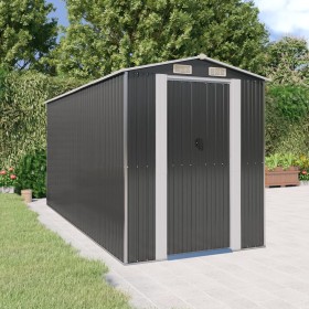 Gartenhaus aus verzinktem Stahl Anthrazit 192x440x223 cm von vidaXL, Schuppen - Ref: Foro24-3147452, Preis: 676,61 €, Rabatt: %