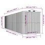Gartenhaus aus anthrazitfarbenem, verzinktem Stahl, 192 x 855 x 223 cm von vidaXL, Schuppen - Ref: Foro24-3147457, Preis: 1,0...