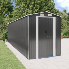 Cobertizo de jardín acero galvanizado antracita 192x689x223 cm de vidaXL, Cobertizos - Ref: Foro24-3147455, Precio: 963,41 €,...