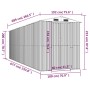 Gartenhaus aus verzinktem Stahl in Anthrazit, 192 x 689 x 223 cm von vidaXL, Schuppen - Ref: Foro24-3147455, Preis: 963,41 €,...