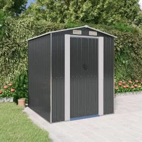 Garden shed anthracite galvanized steel 192x191x223 cm by vidaXL, Sheds - Ref: Foro24-3147449, Price: 309,75 €, Discount: %
