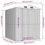 Cobertizo de jardín acero galvanizado antracita 192x191x223 cm de vidaXL, Cobertizos - Ref: Foro24-3147449, Precio: 311,42 €,...