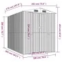 Gartenhaus aus verzinktem Stahl Anthrazit 192x274x223 cm von vidaXL, Schuppen - Ref: Foro24-3147450, Preis: 413,43 €, Rabatt: %