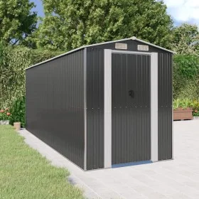 Gartenhaus aus anthrazitfarbenem, verzinktem Stahl, 192 x 523 x 223 cm von vidaXL, Schuppen - Ref: Foro24-3147453, Preis: 746...