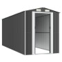 Cobertizo de jardín acero galvanizado antracita 192x523x223 cm