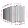 Gartenhaus aus anthrazitfarbenem, verzinktem Stahl, 192 x 523 x 223 cm von vidaXL, Schuppen - Ref: Foro24-3147453, Preis: 774...