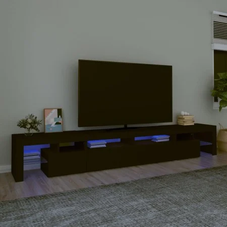 TV-Möbel mit LED-Lichtern Schwarz 260x36,5x40 cm von vidaXL, TV-Möbel - Ref: Foro24-3152779, Preis: 196,15 €, Rabatt: %