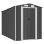 Cobertizo de jardín acero galvanizado antracita 192x357x223 cm de vidaXL, Cobertizos - Ref: Foro24-3147451, Precio: 502,92 €,...