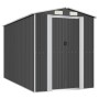 Cobertizo de jardín acero galvanizado antracita 192x357x223 cm de vidaXL, Cobertizos - Ref: Foro24-3147451, Precio: 518,62 €,...