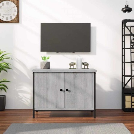 Mueble de TV madera contrachapada gris Sonoma 60x35x45 cm