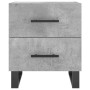Mesita noche 2 uds madera ingeniería gris hormigón 40x35x47,5cm