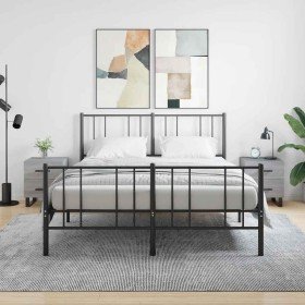 Mesitas noche 2 uds madera ingeniería gris Sonoma 40x35x47,5 cm en Mesitas de noche | Comprar online en Foro24