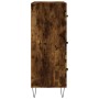 Aparador de madera de ingeniería roble ahumado 69,5x34x90 cm