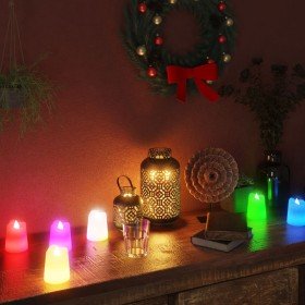 Velas eléctricas sin llama LED 24 uds colores