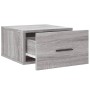 Mesitas de noche de pared 2 uds color gris Sonoma 35x35x20 cm