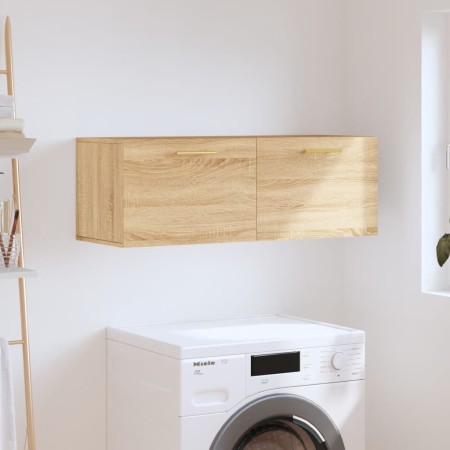 Armario de pared madera ingeniería roble Sonoma 100x36,5x35 cm