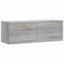 Armario de pared madera ingeniería gris Sonoma 100x36,5x35 cm