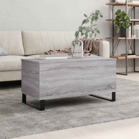 Mesa de centro madera contrachapada gris Sonoma 90x44,5x45 cm en Mesas de centro | Comprar online en Foro24