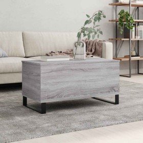 Mesa de centro madera contrachapada gris Sonoma 90x44,5x45 cm en Mesas de centro | Comprar online en Foro24