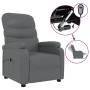 Sillón reclinable eléctrico de cuero sintético gris