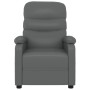 Sillón reclinable eléctrico de cuero sintético gris