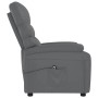 Sillón reclinable eléctrico de cuero sintético gris