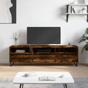 Mueble de TV madera contrachapada roble ahumado 150x30x44,5 cm en Muebles TV | Comprar online en Foro24