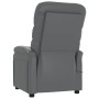 Sillón reclinable eléctrico de cuero sintético gris