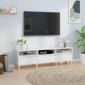 Mueble de TV madera contrachapada blanco 150x30x44,5 cm en Muebles TV | Comprar online en Foro24