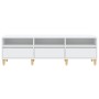 Mueble de TV madera contrachapada blanco 150x30x44,5 cm