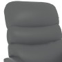 Sillón reclinable eléctrico de cuero sintético gris