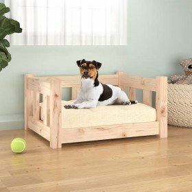 Cama para perros madera maciza de pino 55,5x45,5x28 cm en Camas para perros | Comprar online en Foro24