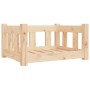 Cama para perros madera maciza de pino 55,5x45,5x28 cm