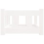 Cama para perros madera maciza de pino blanca 55,5x45,5x28 cm