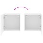 Mueble de TV de pared madera ingeniería blanco 40,5x30x40 cm
