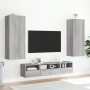 Mueble TV de pared madera ingeniería gris Sonoma 40,5x30x102 cm