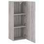 Mueble TV de pared madera ingeniería gris Sonoma 40,5x30x102 cm
