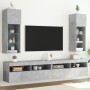Muebles de TV con luces LED 2 uds gris hormigón 30,5x30x90 cm en Muebles TV | Comprar online en Foro24