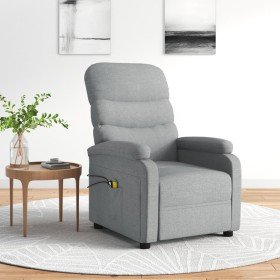 Sillón de masaje eléctrico tela gris claro