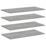 Estantes pared 4 uds madera ingeniería gris Sonoma 80x40x1,5 cm en Estanterías | Comprar online en Foro24