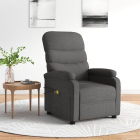 Sillón de masaje eléctrico tela gris oscuro