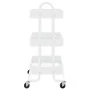 Kitchen cart 3 levels white steel 43x34x79 cm by vidaXL, Cars and islands - Ref: Foro24-335866, Price: 45,90 €, Discount: %