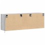 Mueble de TV de pared con luces LED gris Sonoma 130x31x45 cm