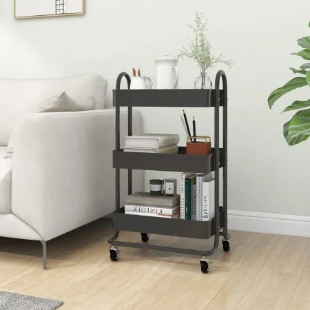 Kitchen trolley 3 levels anthracite steel 43x34x79 cm by vidaXL, Cars and islands - Ref: Foro24-335867, Price: 39,05 €, Disco...