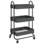 Kitchen trolley 3 levels anthracite steel 43x34x79 cm by vidaXL, Cars and islands - Ref: Foro24-335867, Price: 39,05 €, Disco...