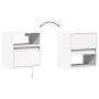 Mueble de TV de pared con luces LED blanco 41x31x45 cm